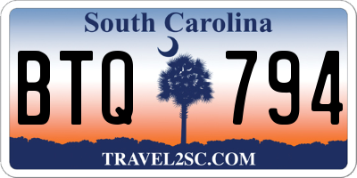 SC license plate BTQ794