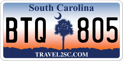 SC license plate BTQ805