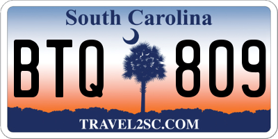 SC license plate BTQ809