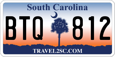 SC license plate BTQ812