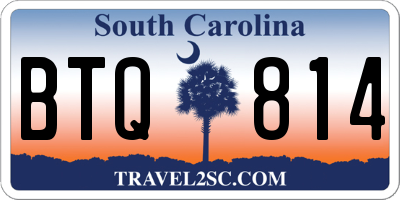 SC license plate BTQ814