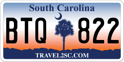SC license plate BTQ822