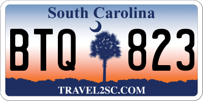 SC license plate BTQ823