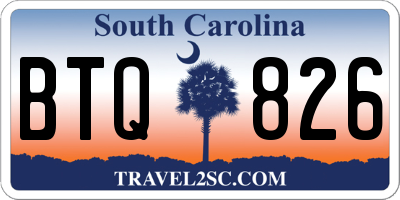 SC license plate BTQ826