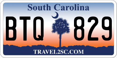 SC license plate BTQ829