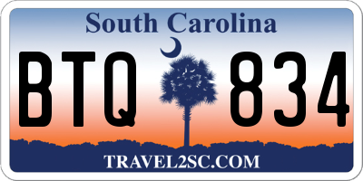 SC license plate BTQ834