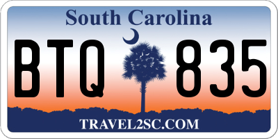 SC license plate BTQ835