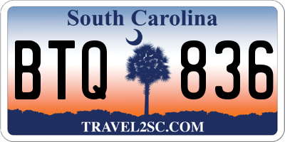 SC license plate BTQ836