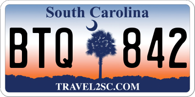 SC license plate BTQ842