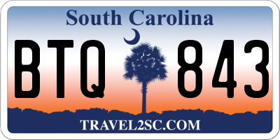 SC license plate BTQ843
