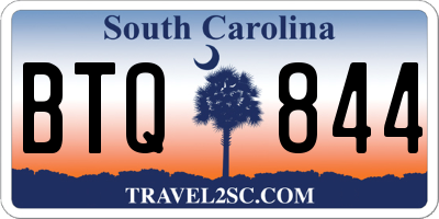 SC license plate BTQ844