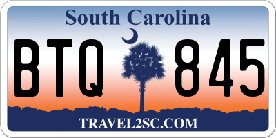 SC license plate BTQ845