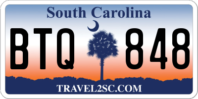 SC license plate BTQ848