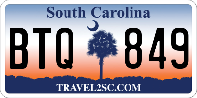SC license plate BTQ849