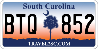 SC license plate BTQ852
