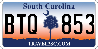SC license plate BTQ853