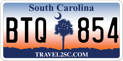 SC license plate BTQ854