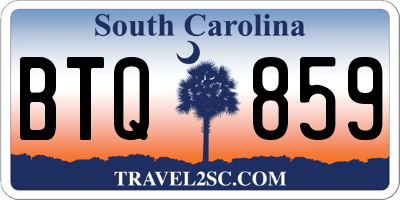 SC license plate BTQ859