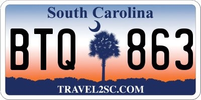 SC license plate BTQ863