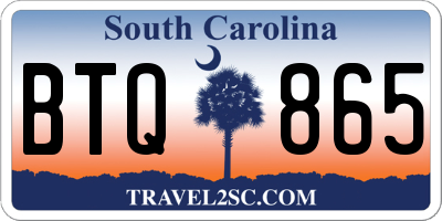 SC license plate BTQ865