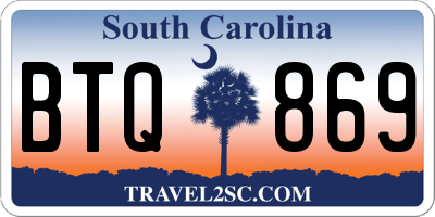SC license plate BTQ869