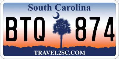 SC license plate BTQ874