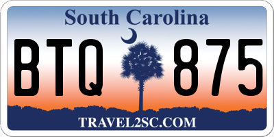 SC license plate BTQ875