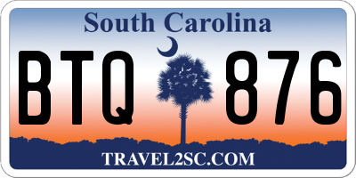 SC license plate BTQ876