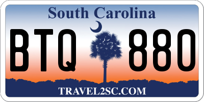 SC license plate BTQ880