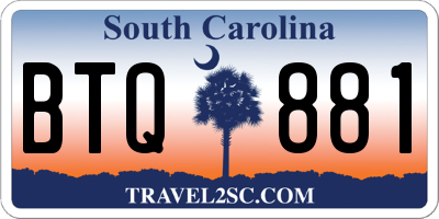 SC license plate BTQ881