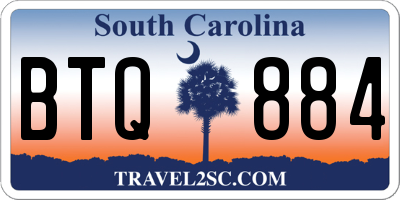 SC license plate BTQ884