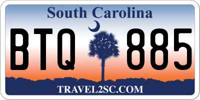 SC license plate BTQ885