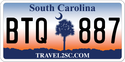 SC license plate BTQ887