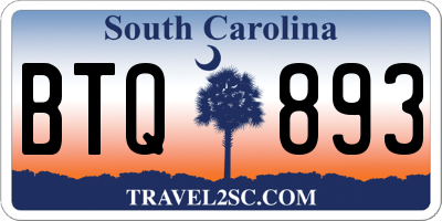 SC license plate BTQ893