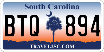 SC license plate BTQ894