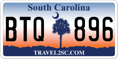 SC license plate BTQ896