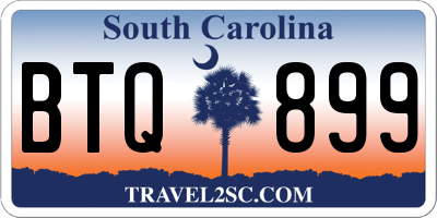 SC license plate BTQ899
