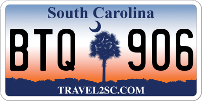 SC license plate BTQ906