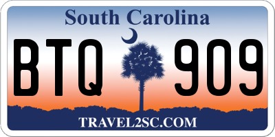 SC license plate BTQ909
