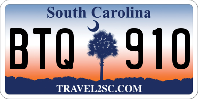 SC license plate BTQ910