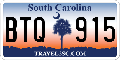 SC license plate BTQ915