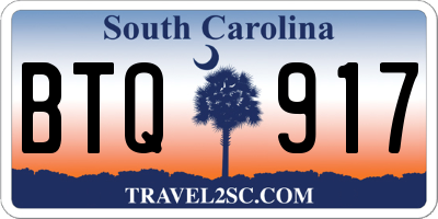 SC license plate BTQ917