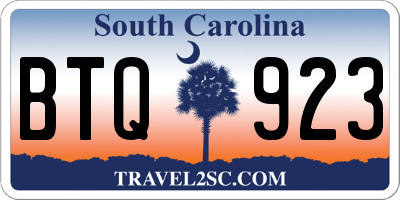 SC license plate BTQ923