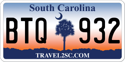 SC license plate BTQ932