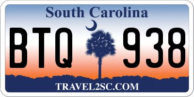 SC license plate BTQ938