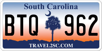 SC license plate BTQ962
