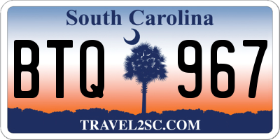 SC license plate BTQ967