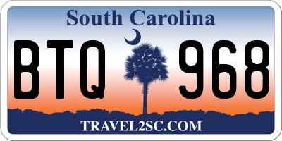 SC license plate BTQ968