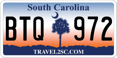 SC license plate BTQ972