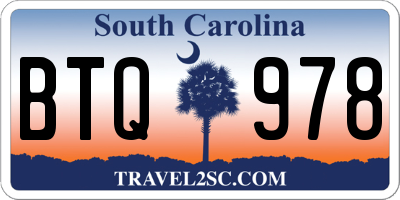 SC license plate BTQ978
